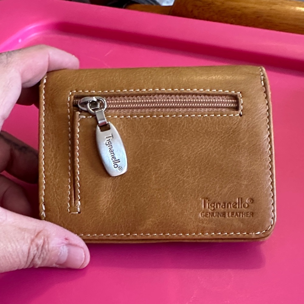 Tignanello Brown Leather Key & Card Holder